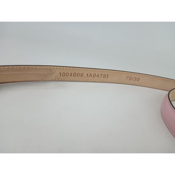 Versace Women\'s Pink Greca Detail Leather Belt Size 75 / 30 main image 5